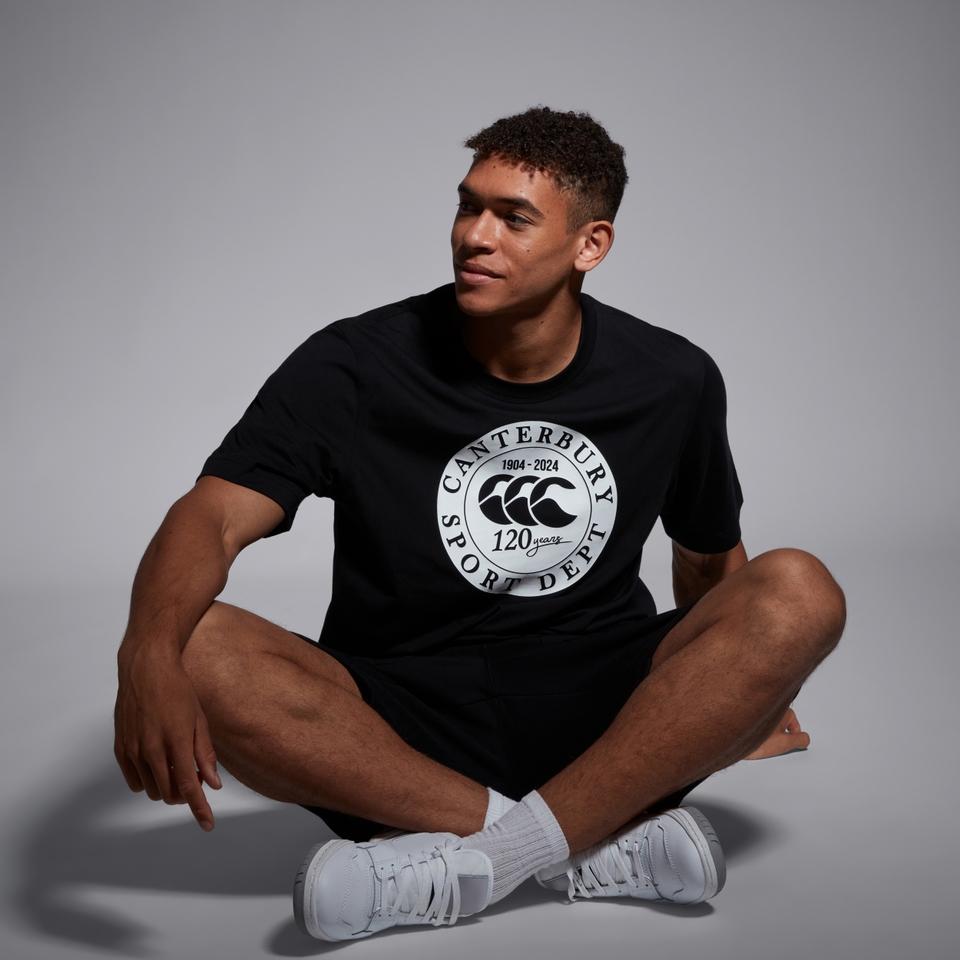 ADULT UNISEX SPORT DEPT LOGO SS T-SHIRT BLACK