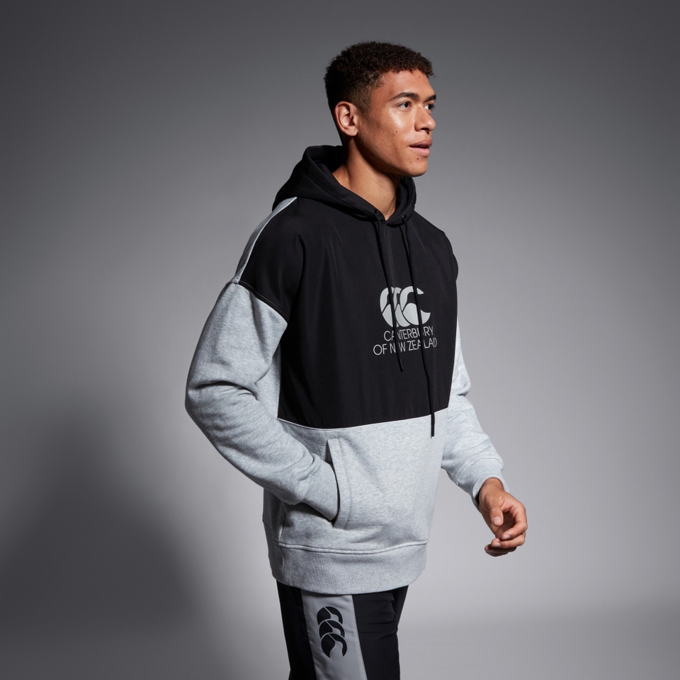 CANTERBURY LEGENDS PANEL HOODIE AM BLACK