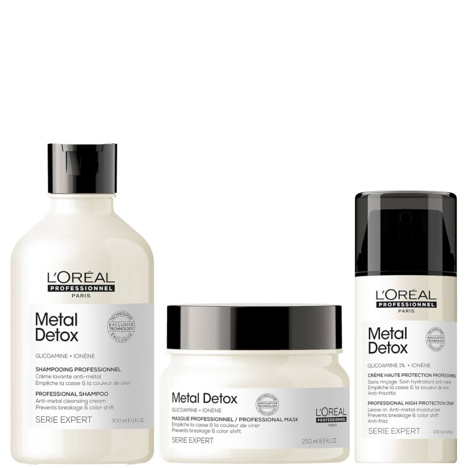 L'Oréal Professionnel Metal Detox Shampoo Masque and Leave-in Cream Bundle