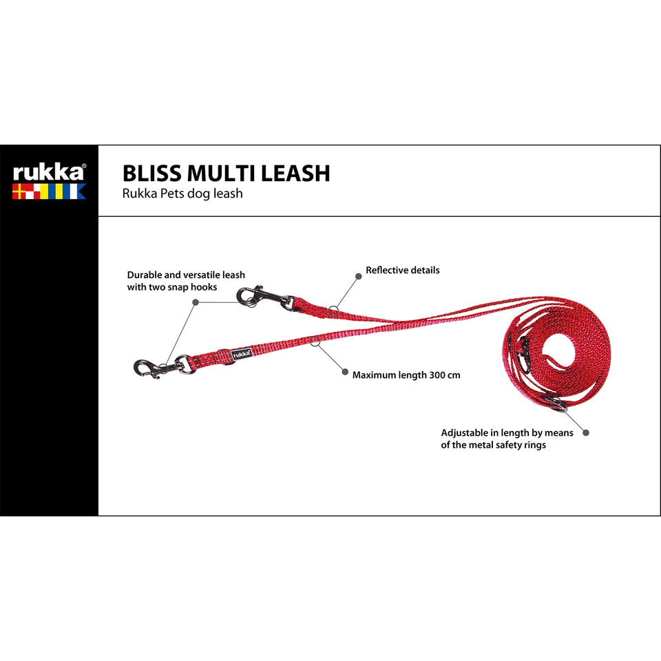 Bliss Multi Leash - Classic Red