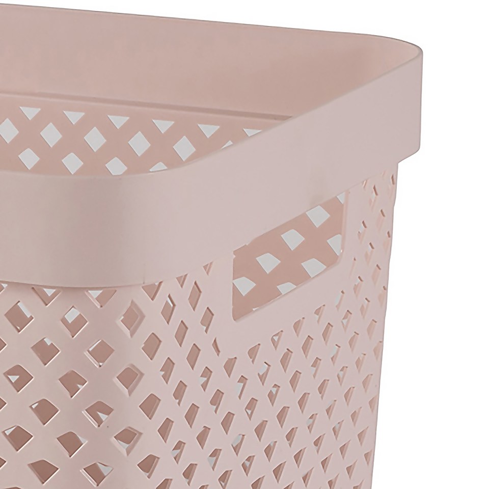 Curver Pure Small Recycled Storage Basket 4.5L Pink Clay Homebase