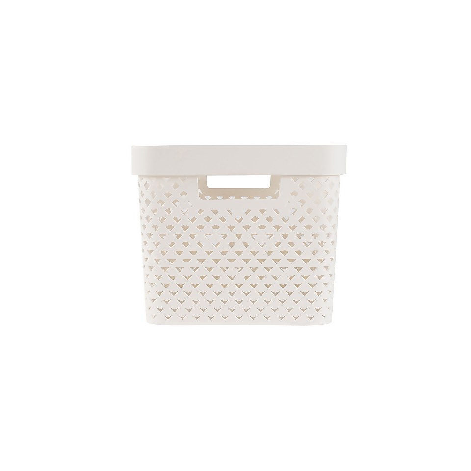Curver Pure Large Recycled Storage Basket - 17L - Oasis White
