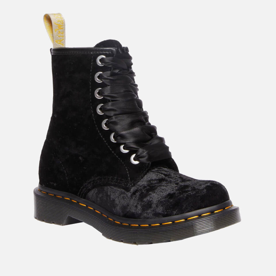 Dr. Martens Women's 1460 Vegan Crushed Velvet 8-Eye Boots