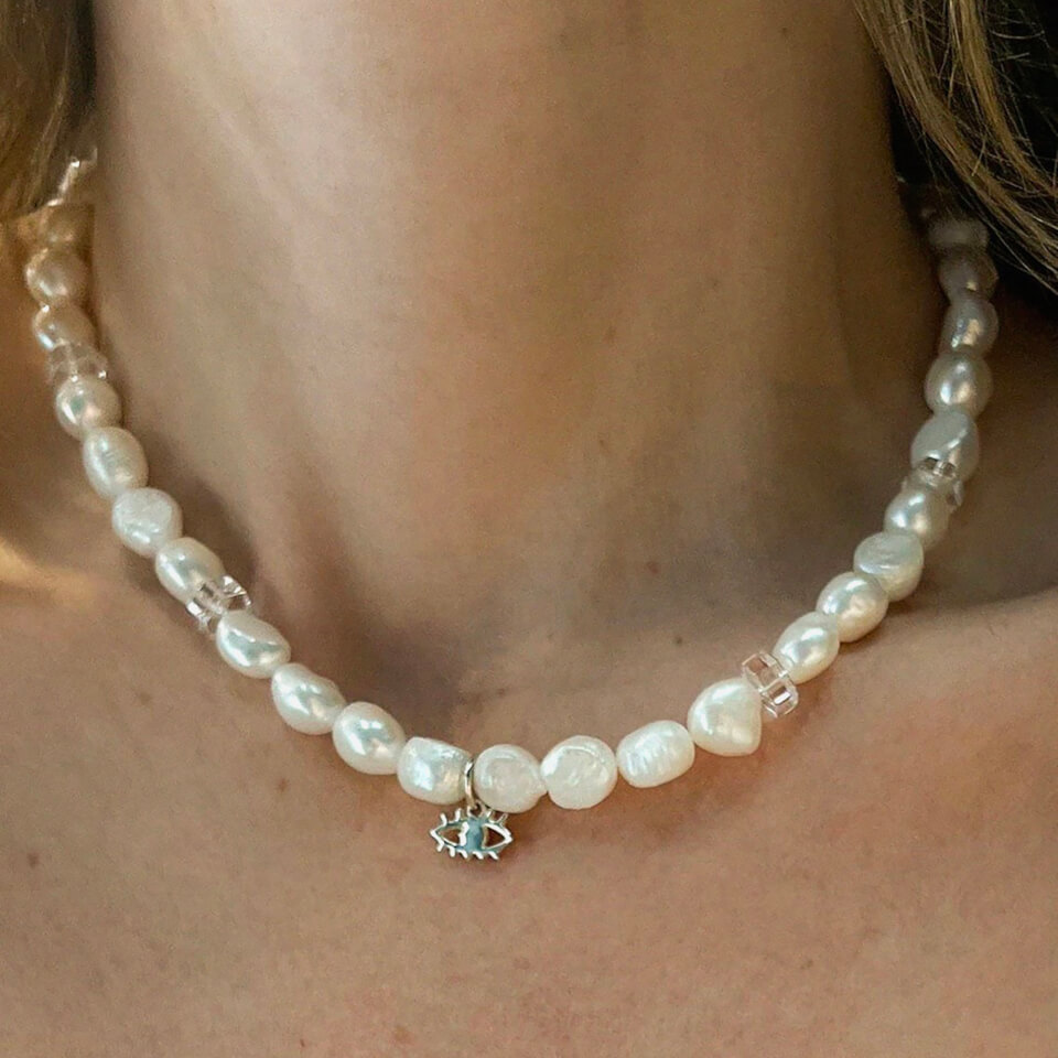 Hermina Athens Vilma Ghost Freshwater Pearl Necklace