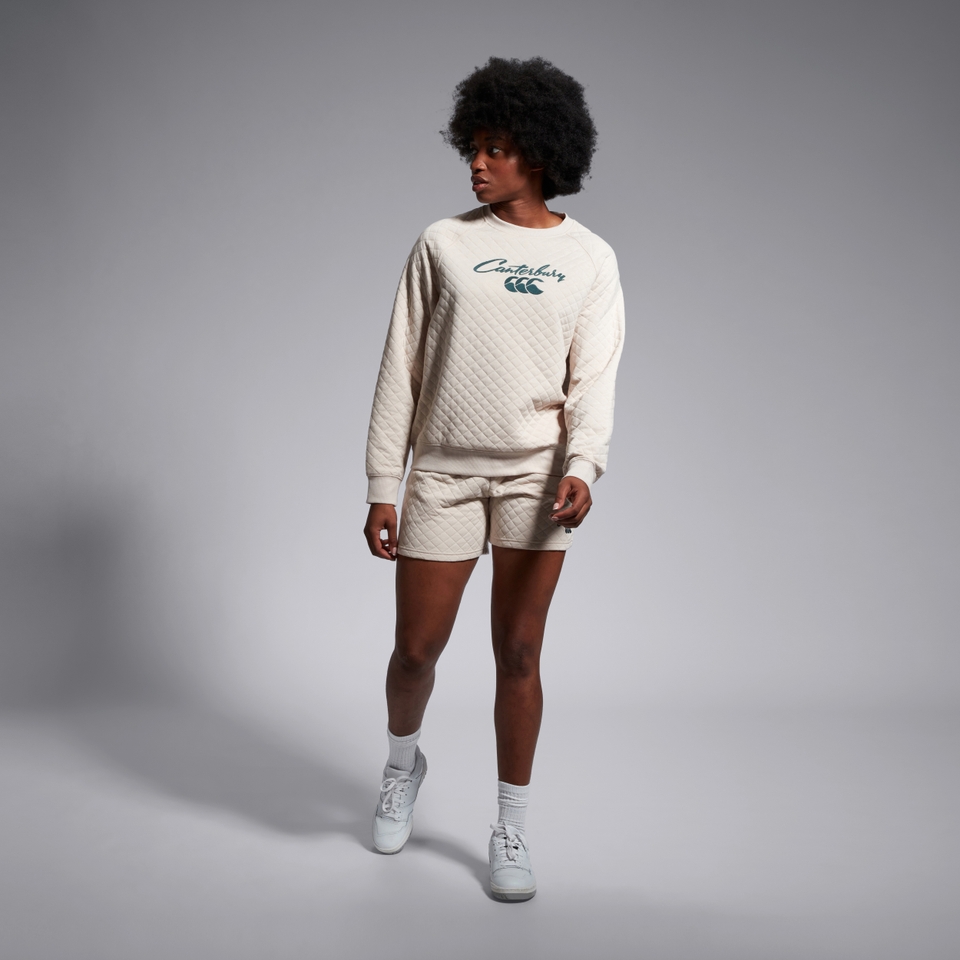 WOMENS SCENE-SET CREW SWEATSHIRT BEIGE
