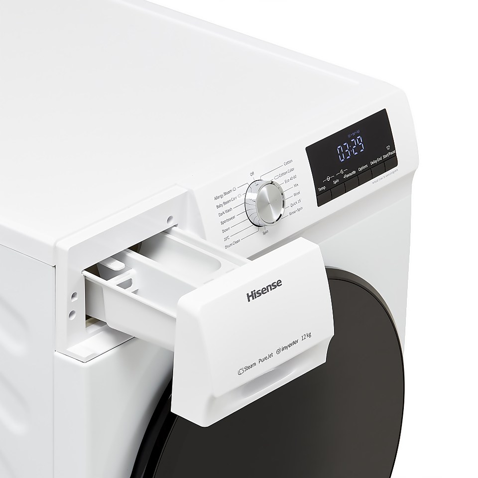 Hisense WFQA1214EVJM 12Kg Washing Machine with 1400rpm - White