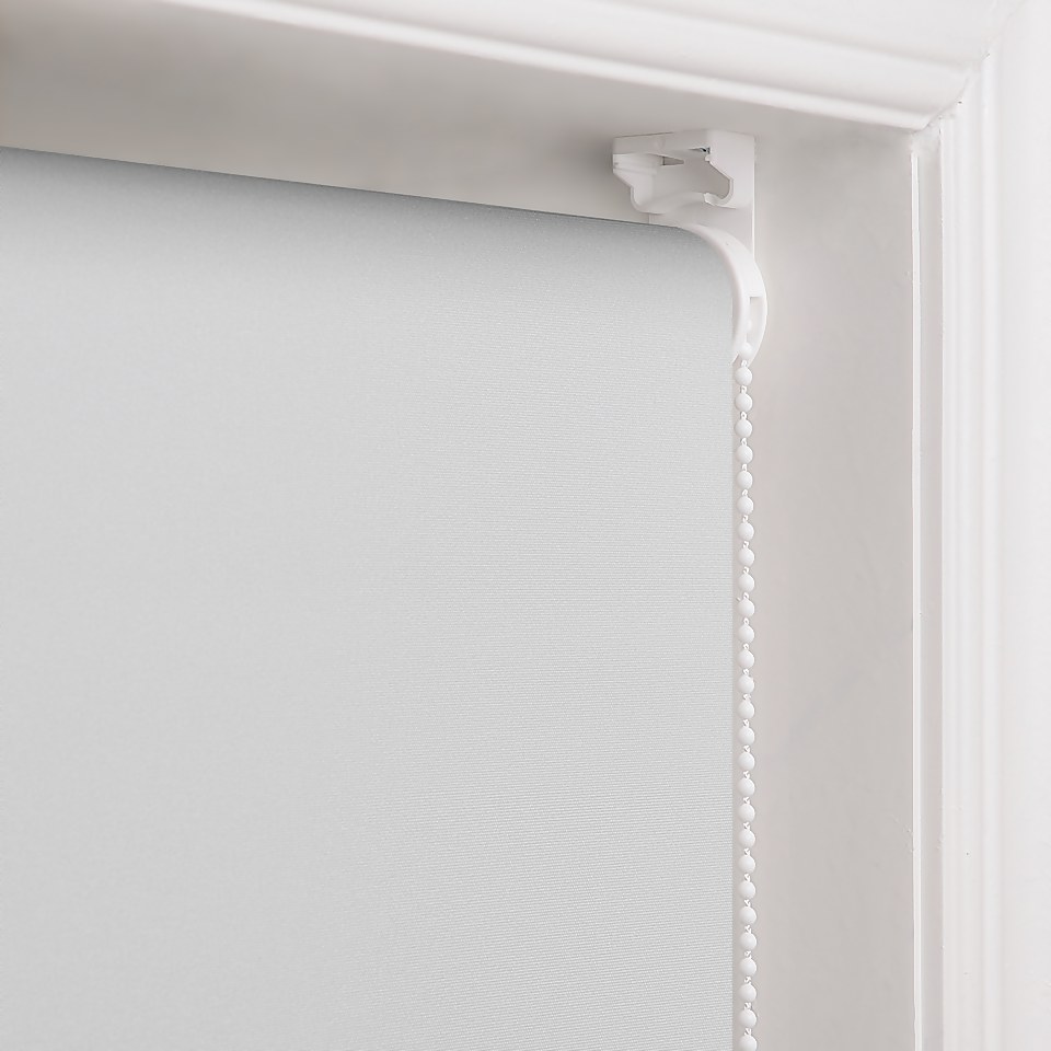 White Blackout Roller Blind 120cm Homebase