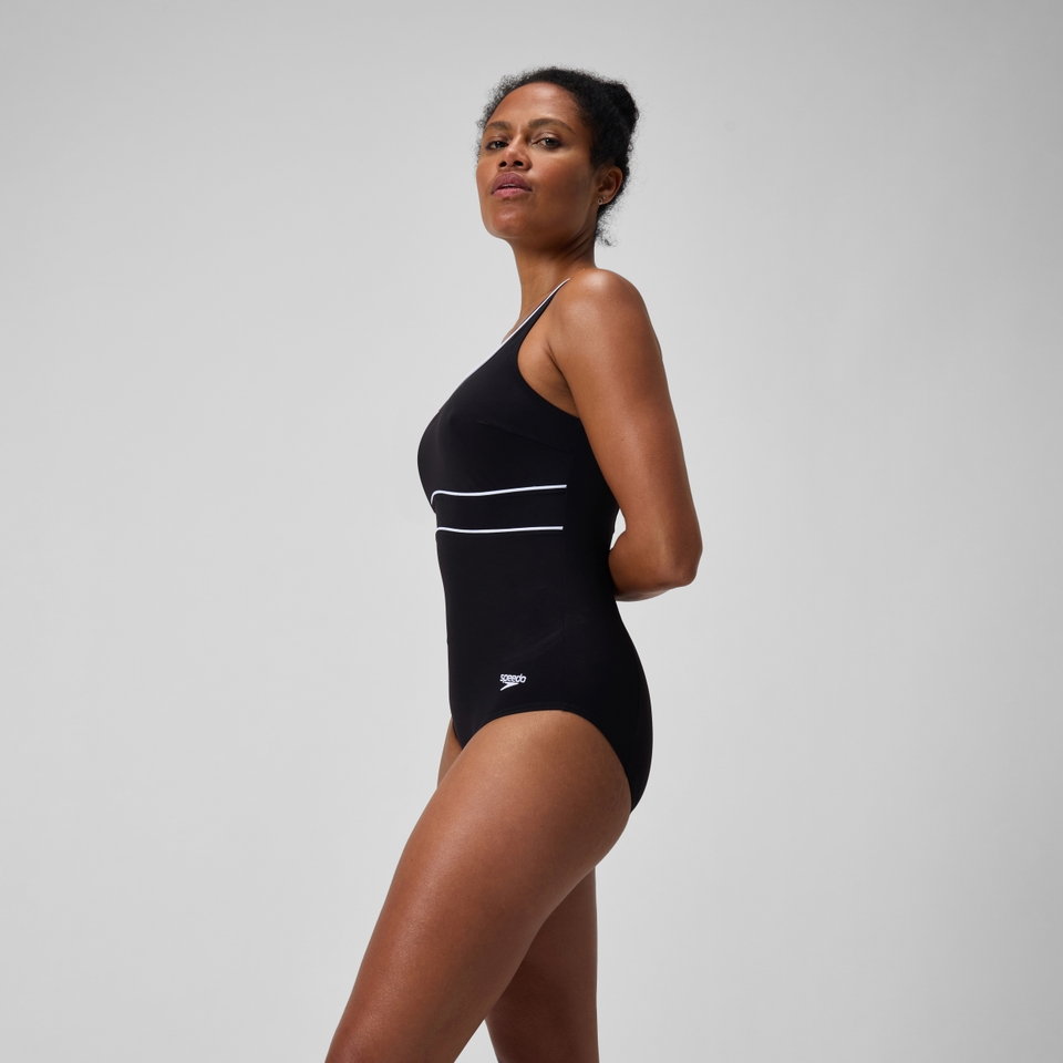 Women's Shaping Contour Eclipse Swimsuit Black/White