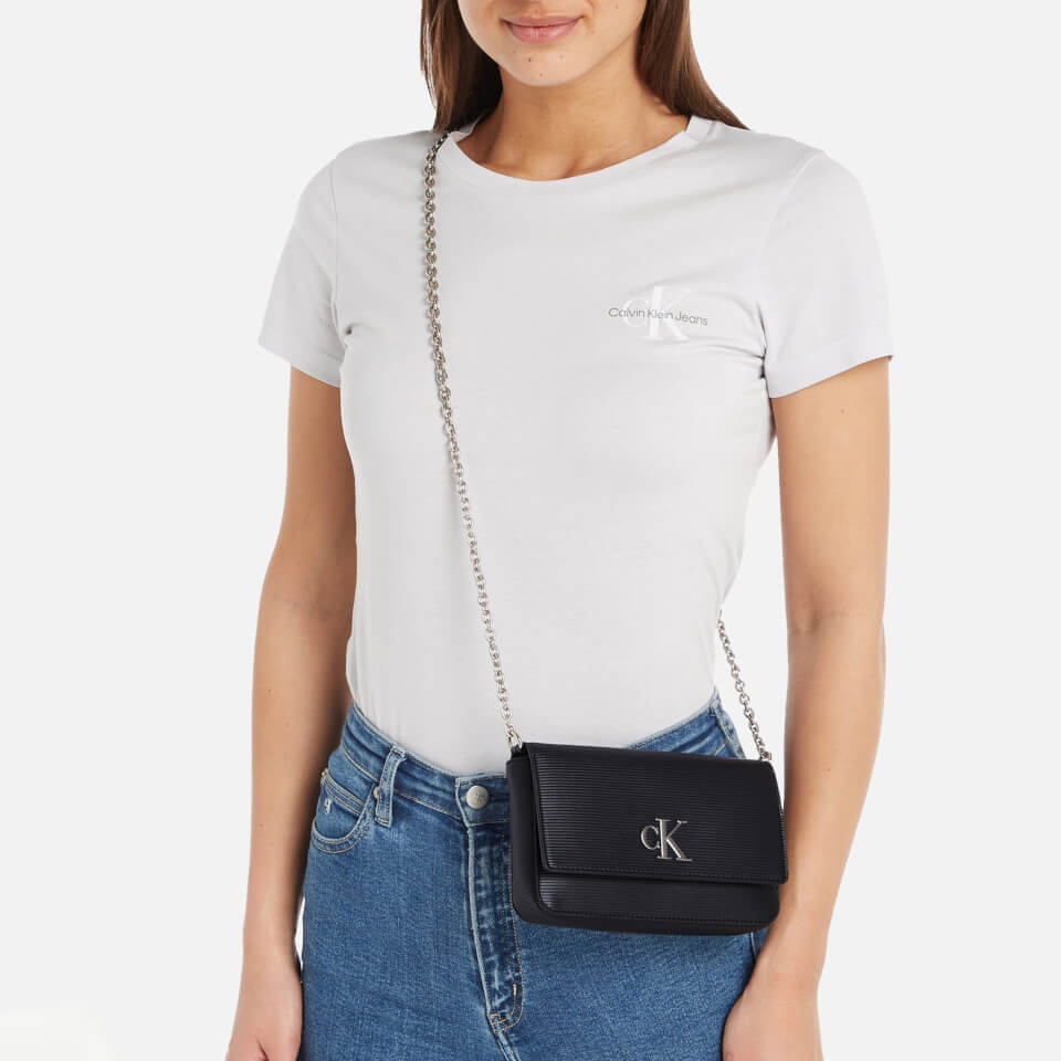 Calvin Klein Jeans Minimal Faux Leather Crossbody Wallet