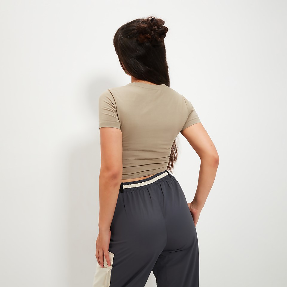 Crop T-Shirt Martinazzo für Damen, Khaki