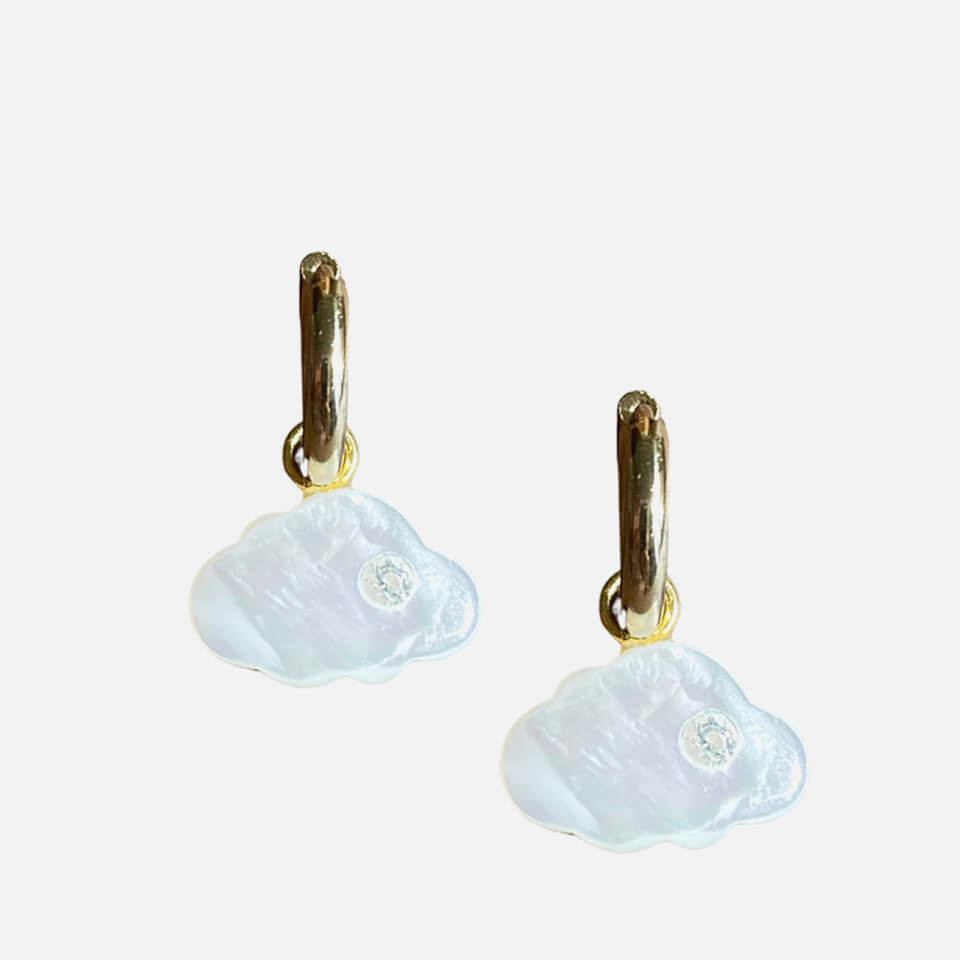 Notte Cloudy With A Chance of Sparkle Mother of Pearl Earrings