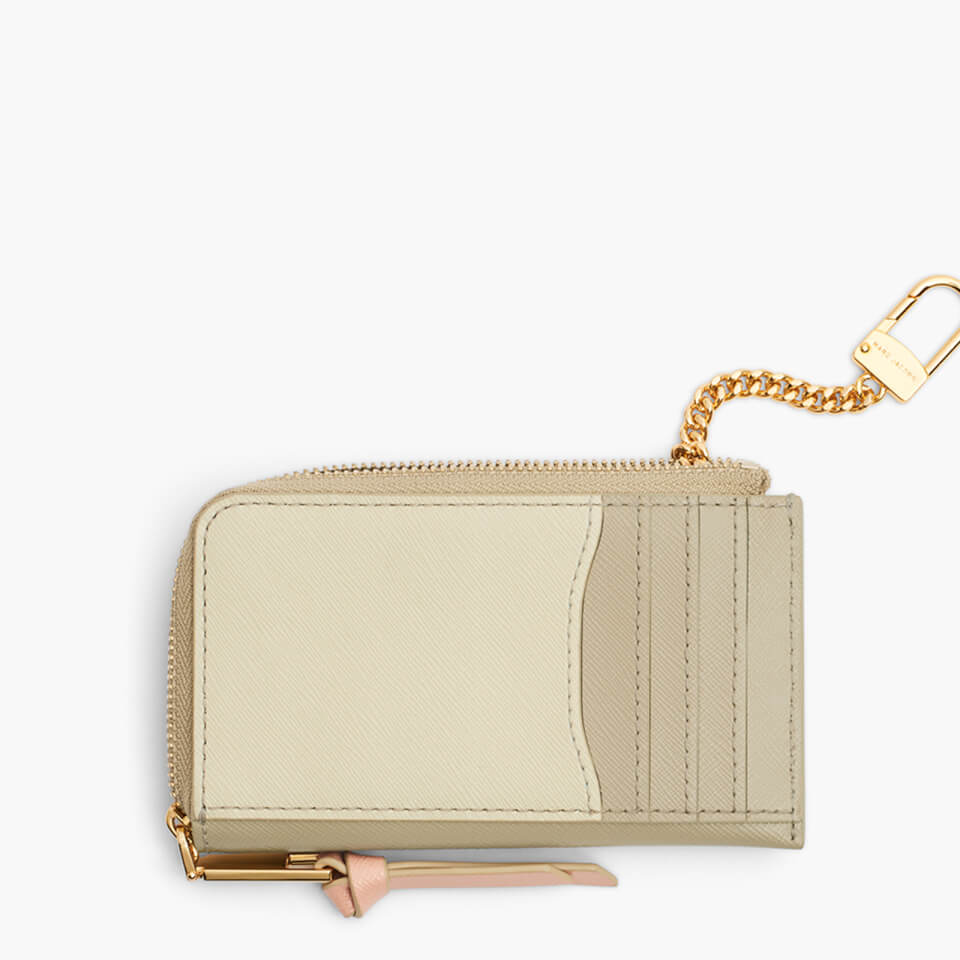 Marc jacobs branded saffiano top zip wallet sales