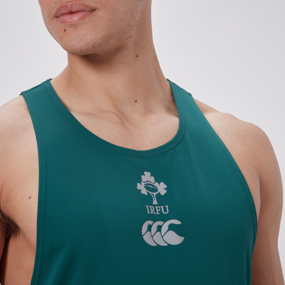 MENS IRELAND POLY TRAINING SINGLET GREEN