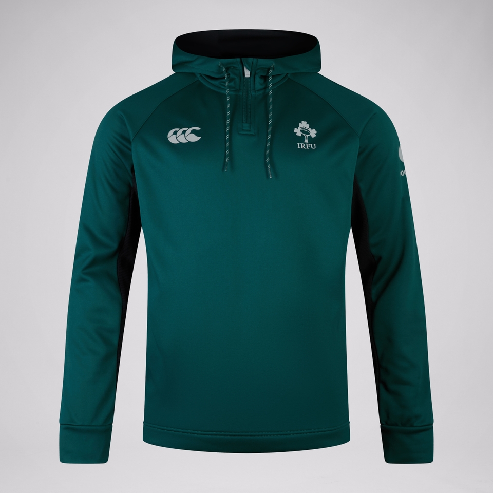 MENS IRELAND OH ZIP TRAINING HOODY GREEN/BLACK