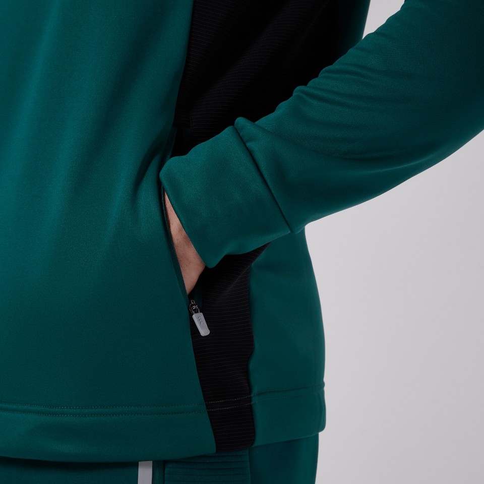 MENS IRELAND OH ZIP TRAINING HOODY GREEN/BLACK