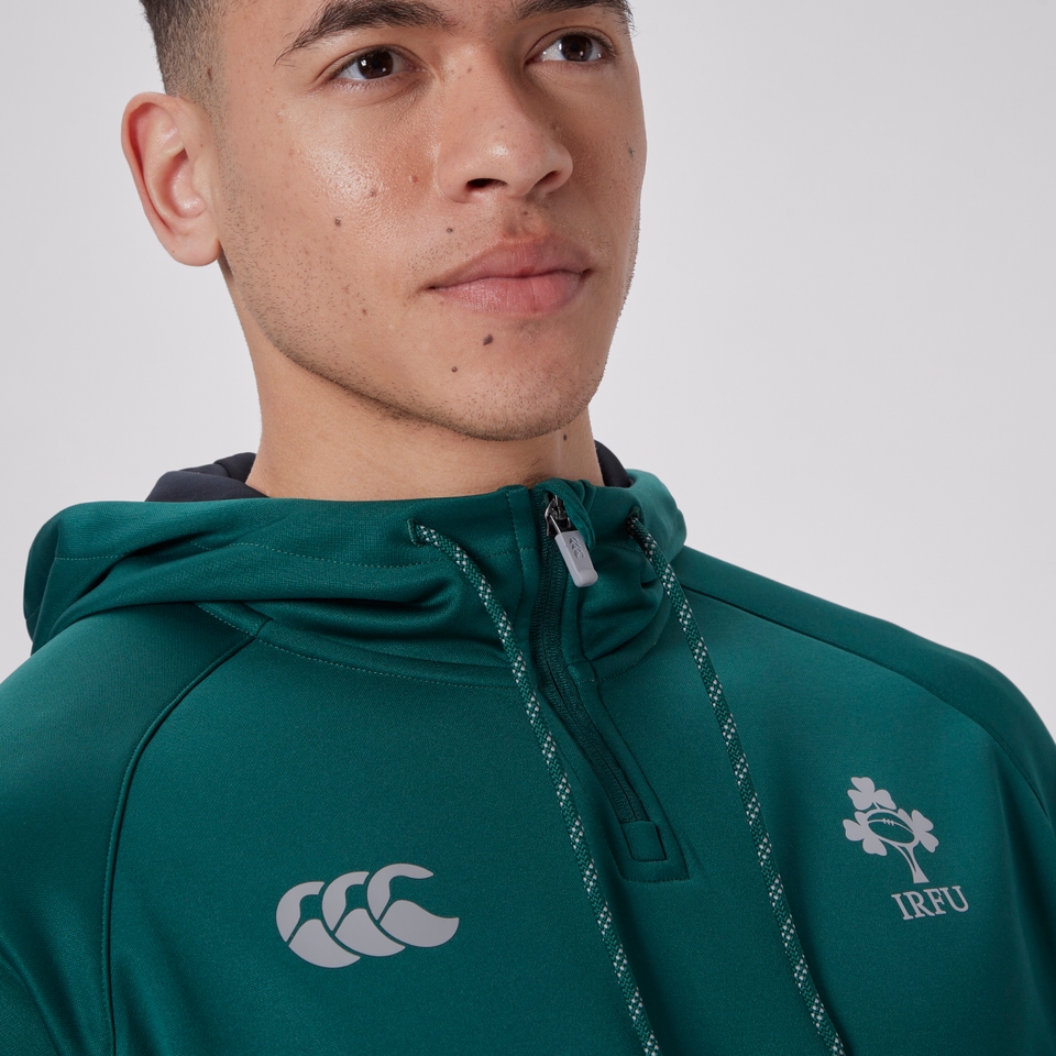 MENS IRELAND OH ZIP TRAINING HOODY GREEN/BLACK