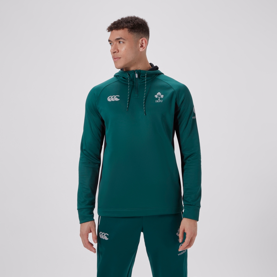 MENS IRELAND OH ZIP TRAINING HOODY GREEN/BLACK
