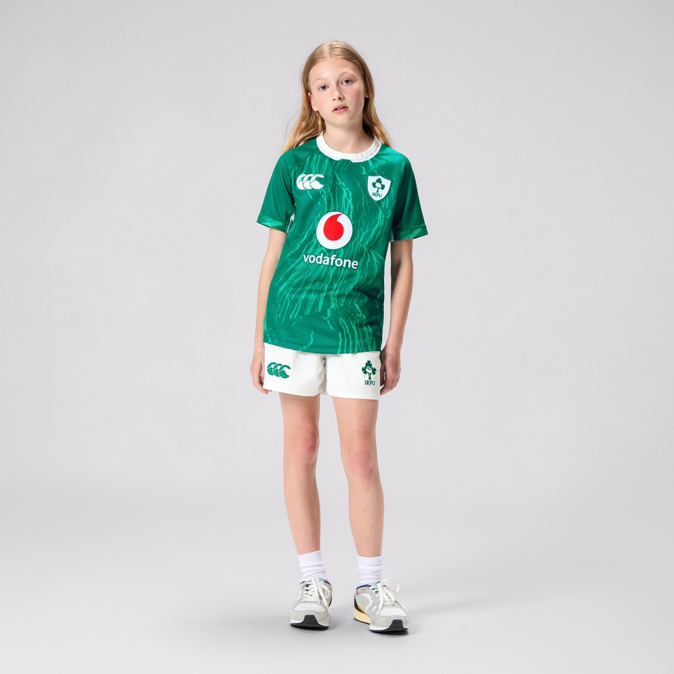 JUNIOR UNISEX IRELAND HOME MATCH SHORT WHITE/GREEN