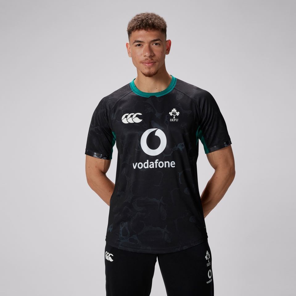 MENS IRELAND PRE GAME PRO JERSEY BLACK/GREEN