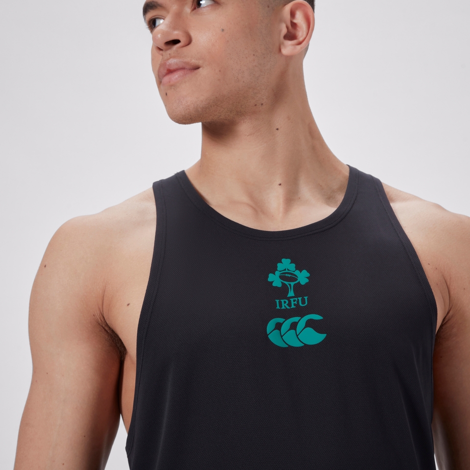 MENS IRELAND POLY TRAINING SINGLET BLACK