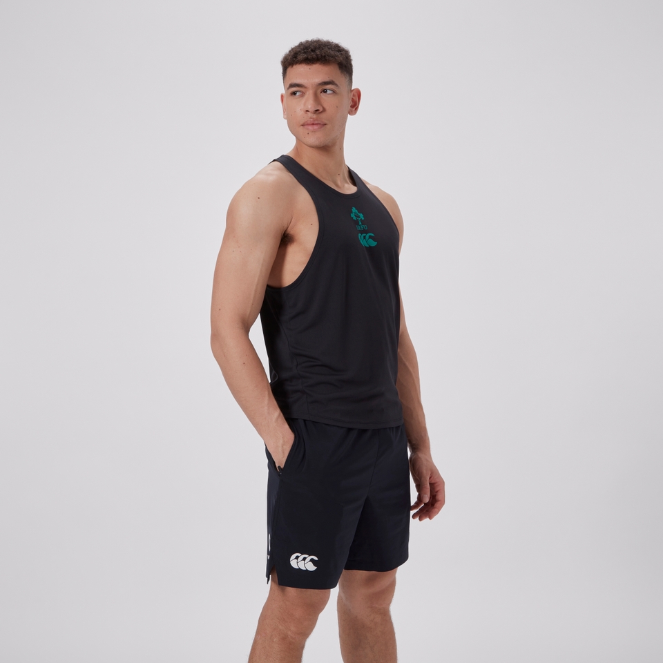 MENS IRELAND POLY TRAINING SINGLET BLACK