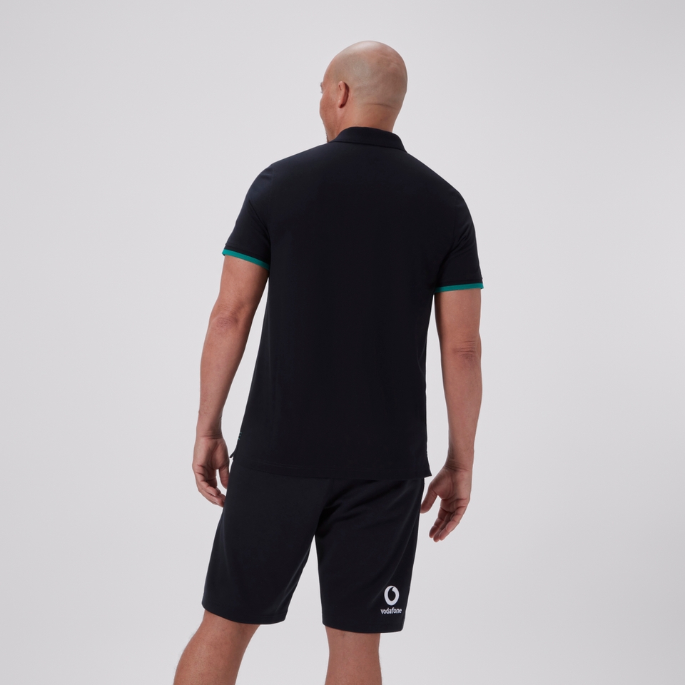 MENS IRELAND TEAM POLO SHIRT BLACK/GREEN