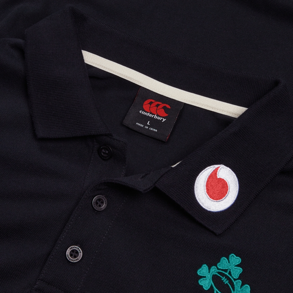 CANTERBURY IRELAND TEAM POLO SHIRT AM BLACK/GREEN