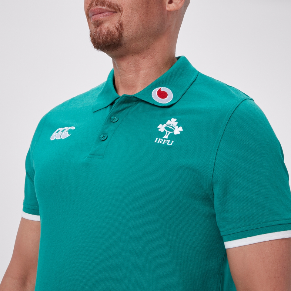 MENS IRELAND TEAM POLO SHIRT GREEN/WHITE