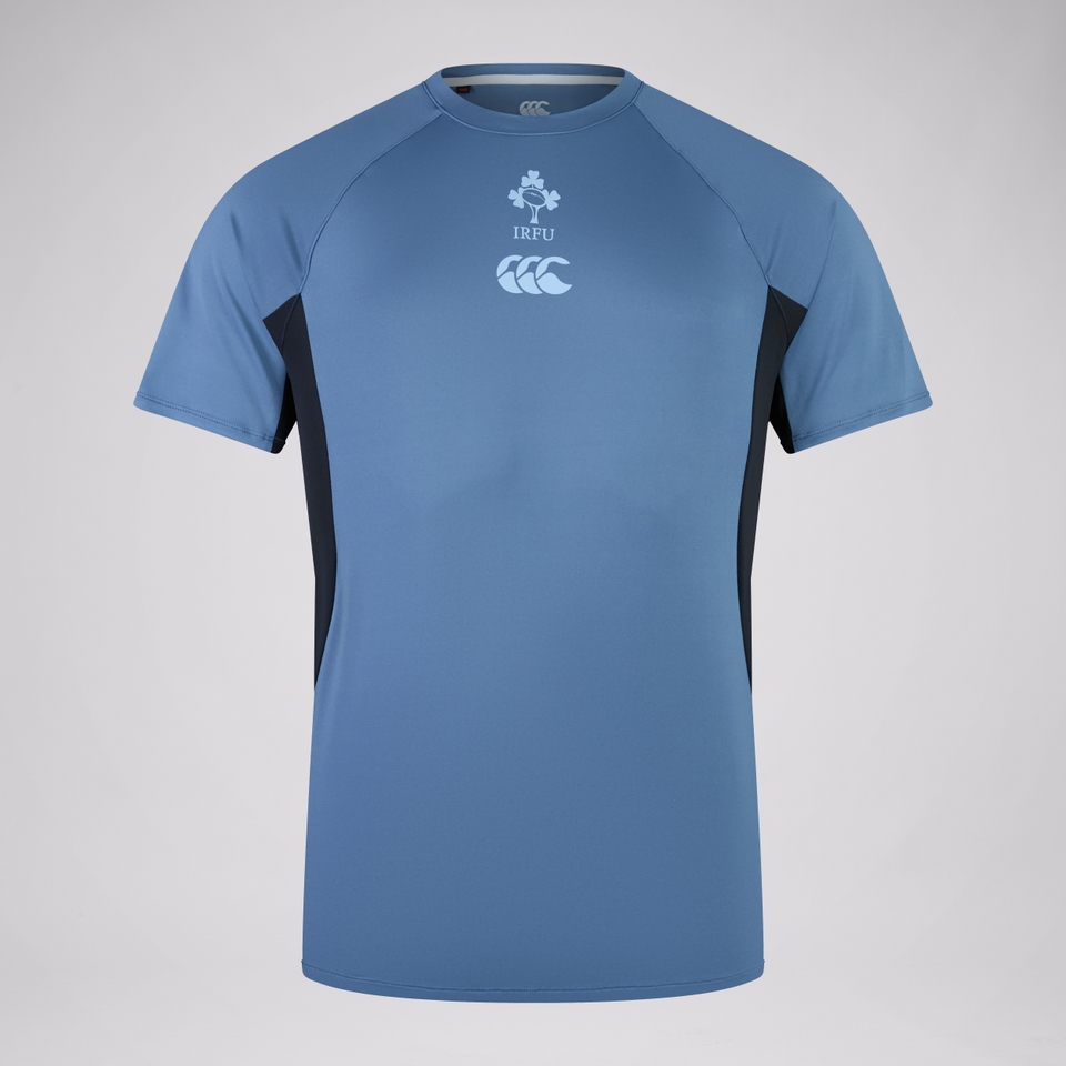 MENS IRELAND SUPERLIGHT TRAINING TEE BLUE/BLACK
