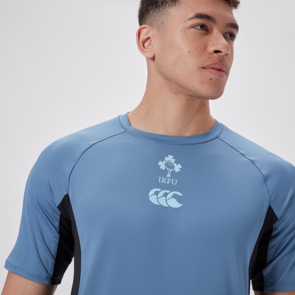 MENS IRELAND SUPERLIGHT TRAINING TEE BLUE/BLACK