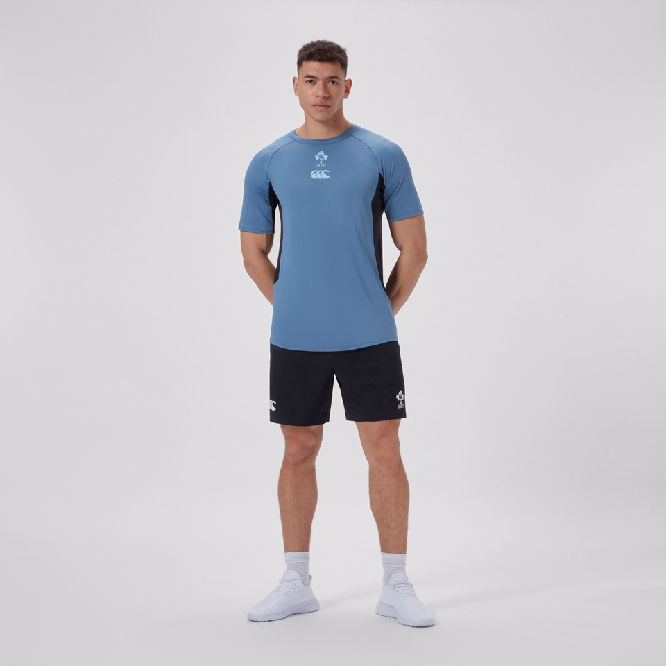 MENS IRELAND SUPERLIGHT TRAINING TEE BLUE/BLACK