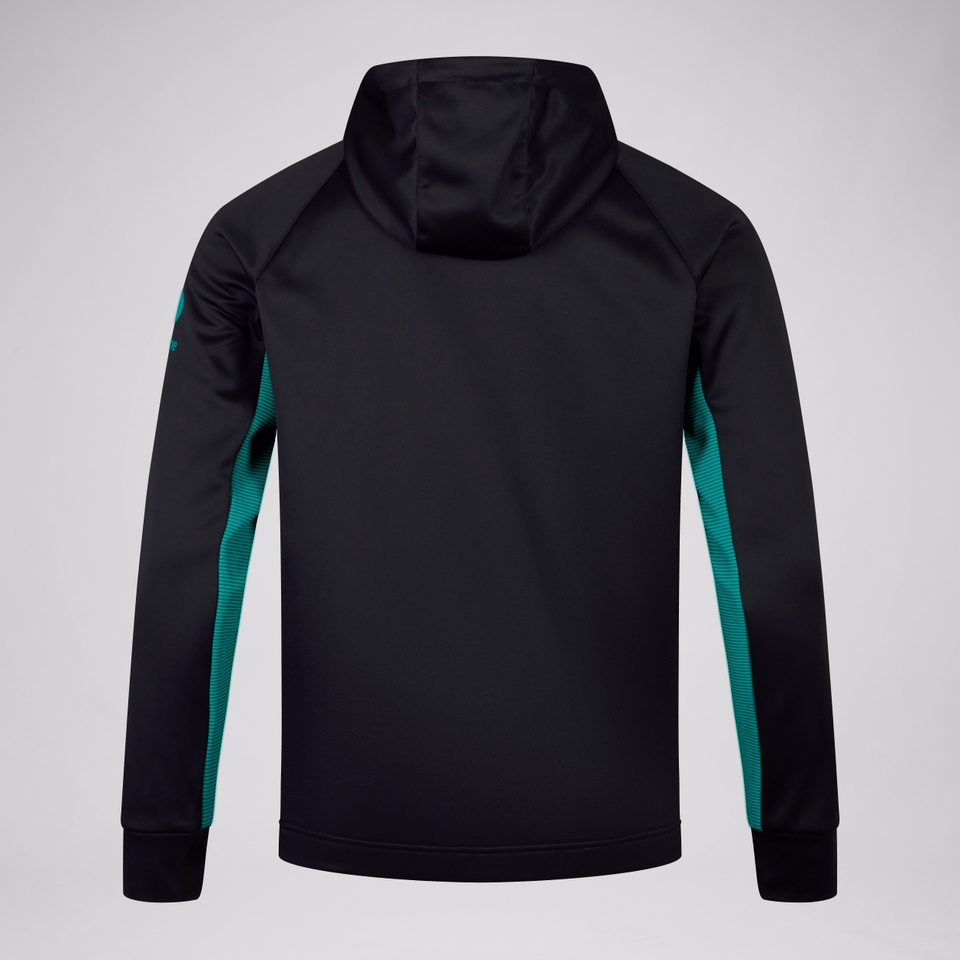 MENS IRELAND OH ZIP TRAINING HOODY BLACK/GREEN