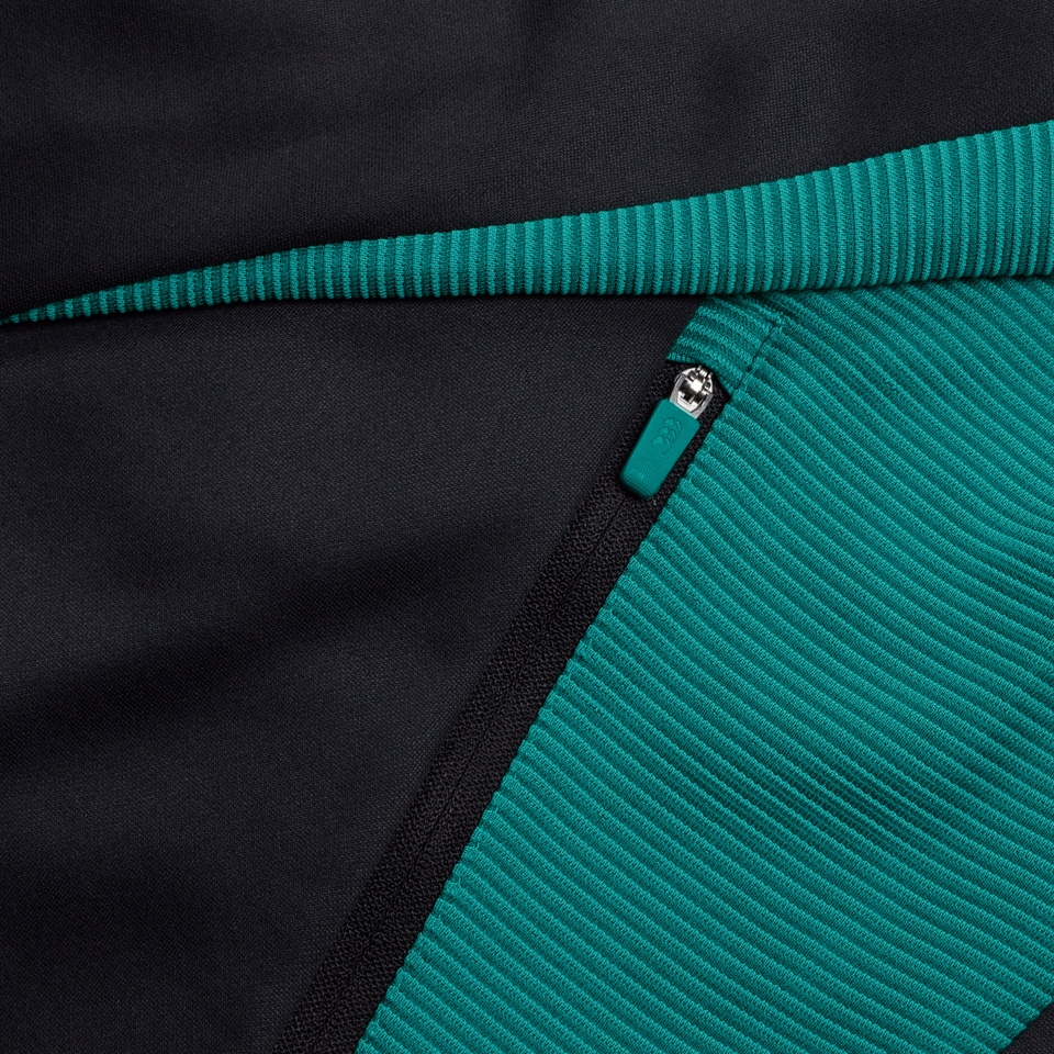 MENS IRELAND OH ZIP TRAINING HOODY BLACK/GREEN