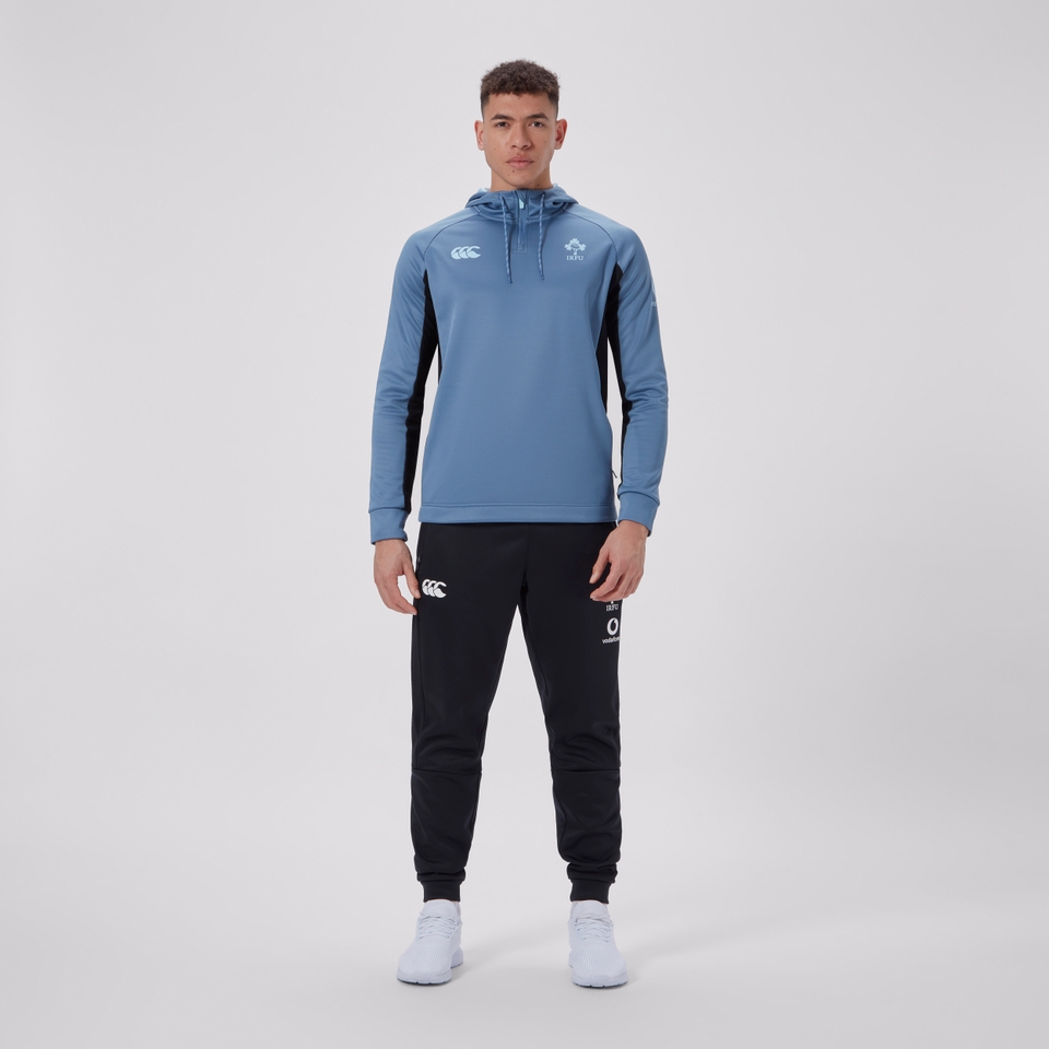 MENS IRELAND OVERHEAD ZIP TRAINING HOODY BLUE