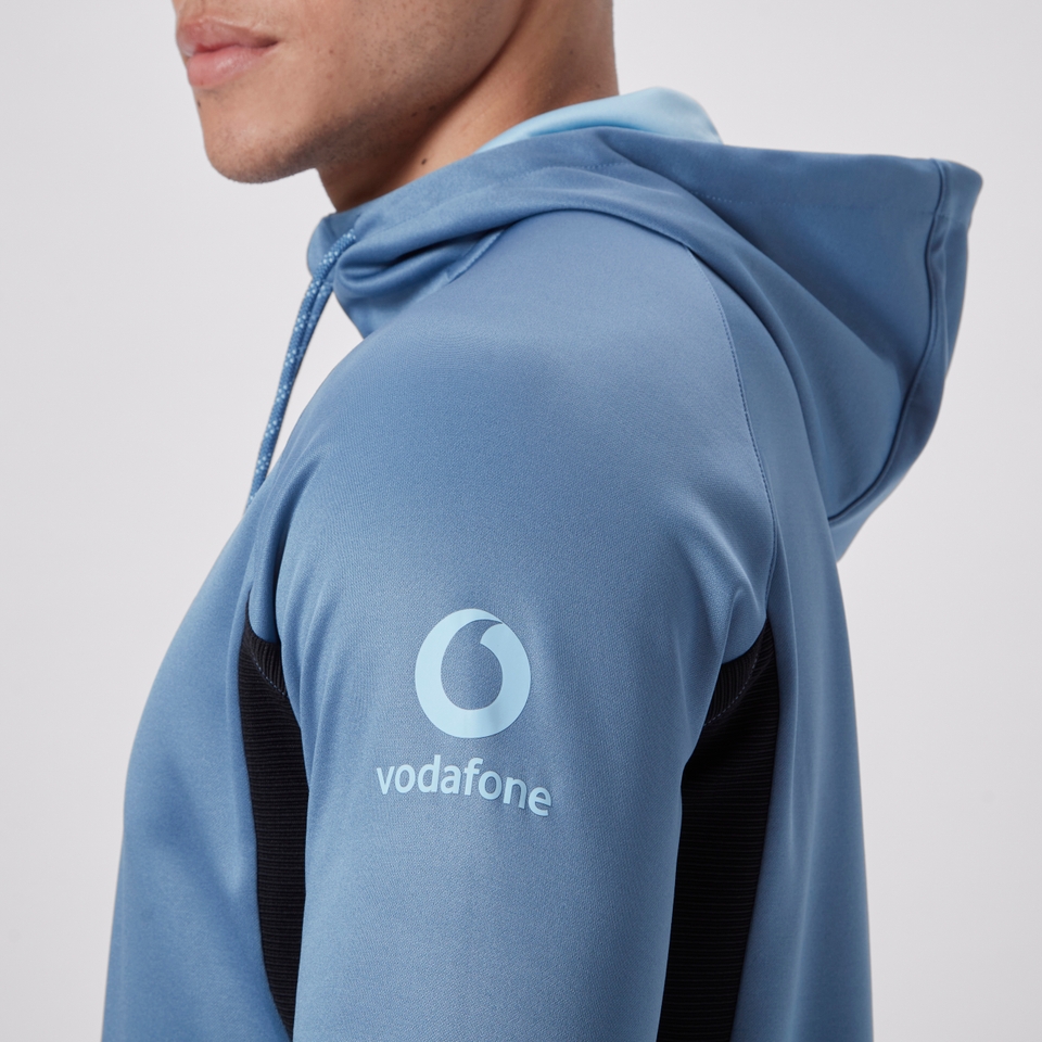 MENS IRELAND OVERHEAD ZIP TRAINING HOODY BLUE