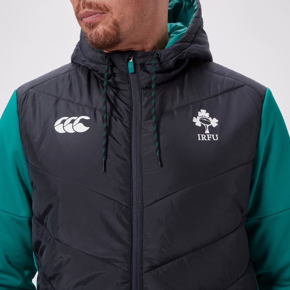 CANTERBURY IRELAND HYBRID PADDED JACKET AM BLK/GRN