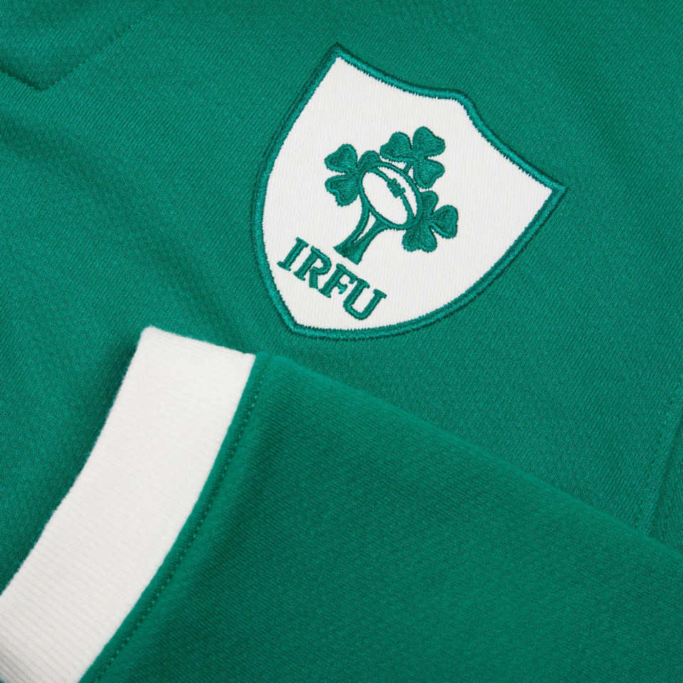WOMENS IRELAND HOME LS CLASSIC POLO SHIRT GREEN/WHITE