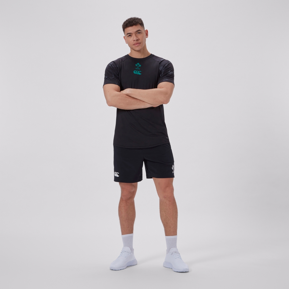 MENS IRELAND VAPODRI WOVEN GYM SHORTS BLACK