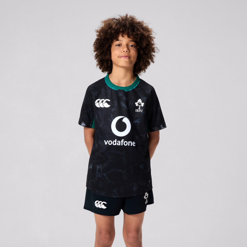 CANTERBURY IRE PRE GAME PRO JERSEY JNR JU BLACK/GRN