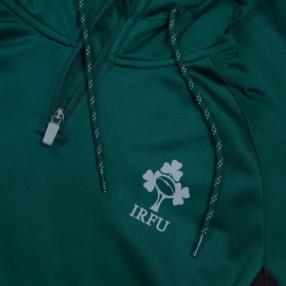 WOMENS IRELAND OH ZIP TRAINING HOODY (NB) Black/Green