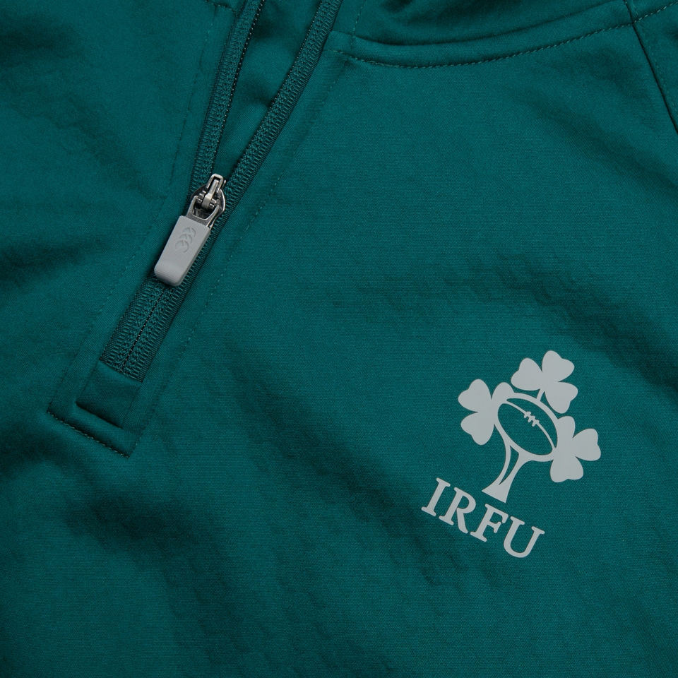 MENS IRELAND 1/4 ZIP TRAINING TOP GREEN/BLACK