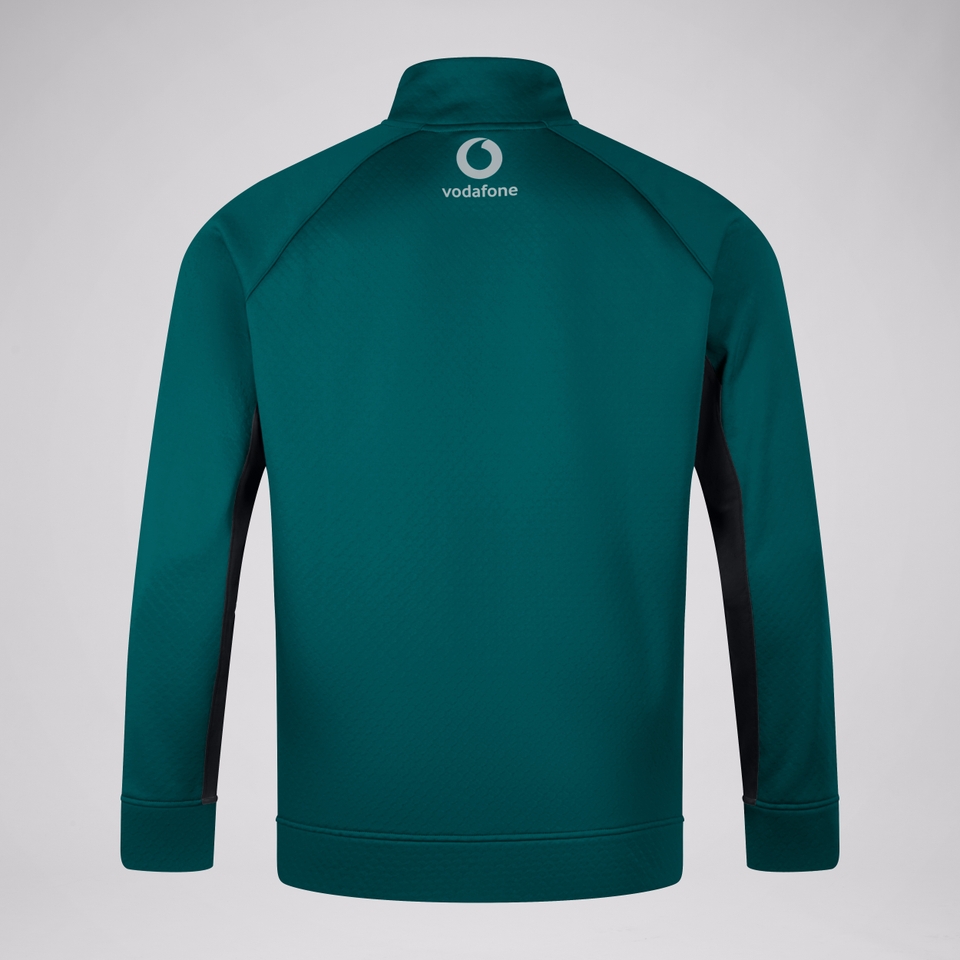 MENS IRELAND 1/4 ZIP TRAINING TOP GREEN/BLACK