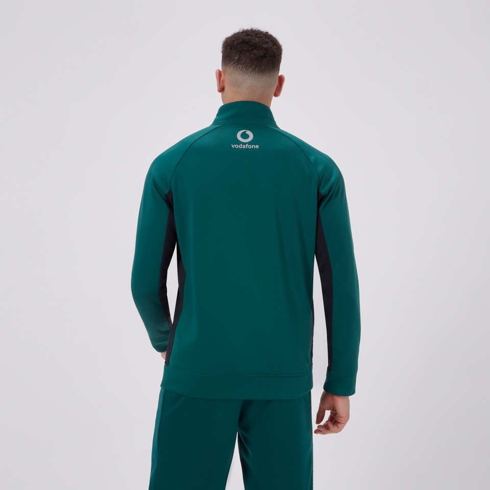 MENS IRELAND 1/4 ZIP TRAINING TOP GREEN/BLACK