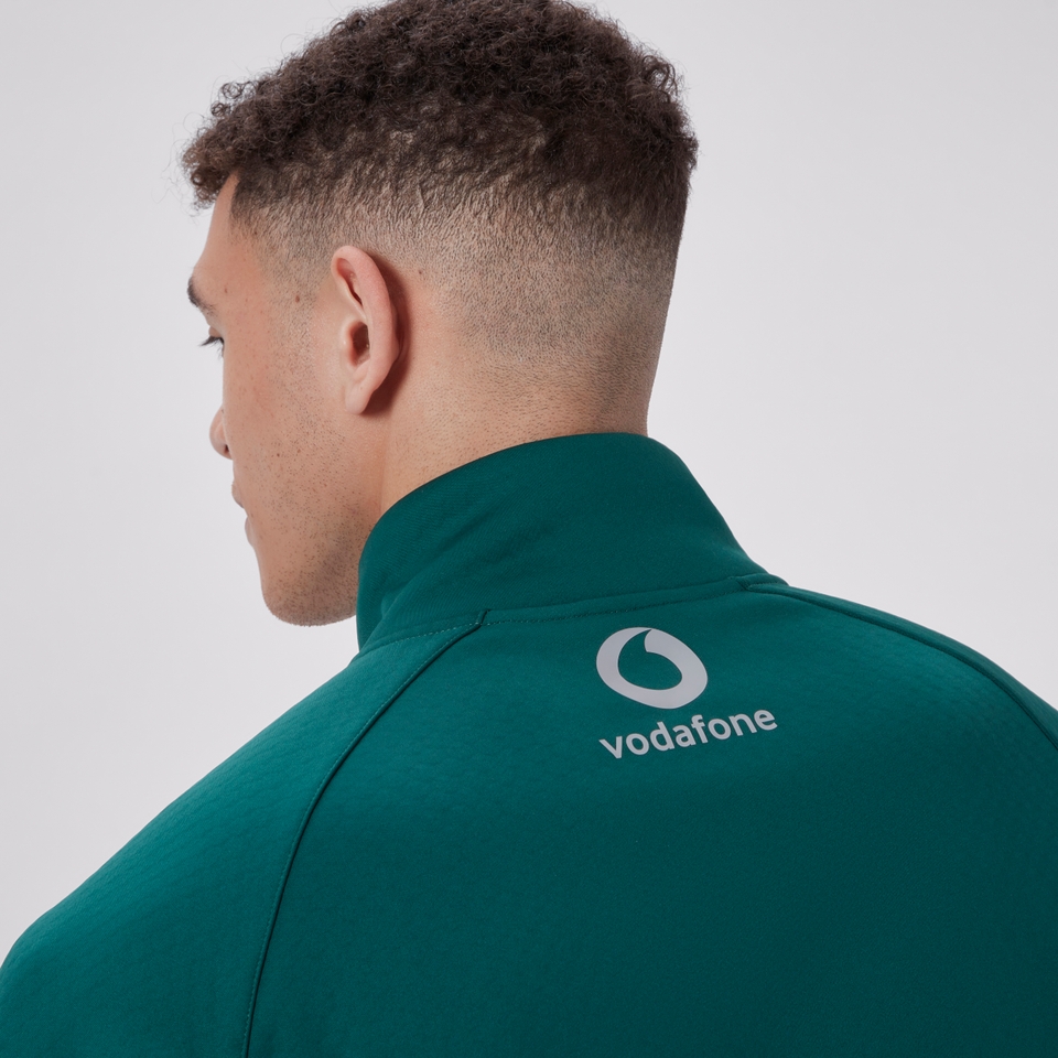MENS IRELAND 1/4 ZIP TRAINING TOP GREEN/BLACK