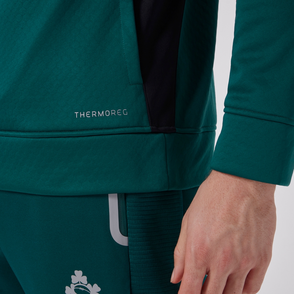 MENS IRELAND 1/4 ZIP TRAINING TOP GREEN/BLACK