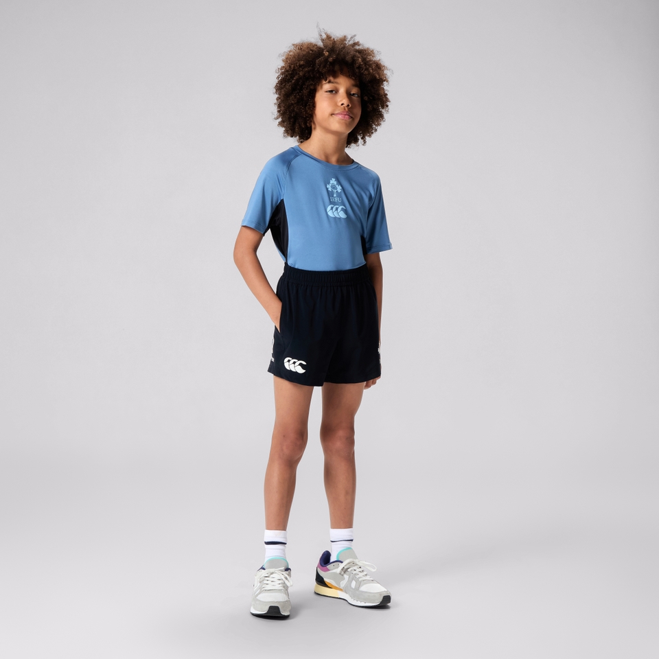JUNIOR UNISEX IRELAND VAPODRI WOVEN GYM SHORTS BLACK
