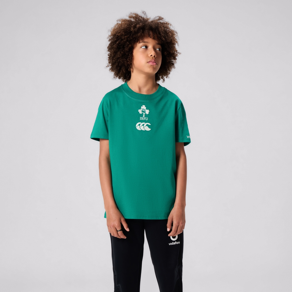 JUNIOR UNISEX IRELAND COTTON T-SHIRT GREEN/WHITE