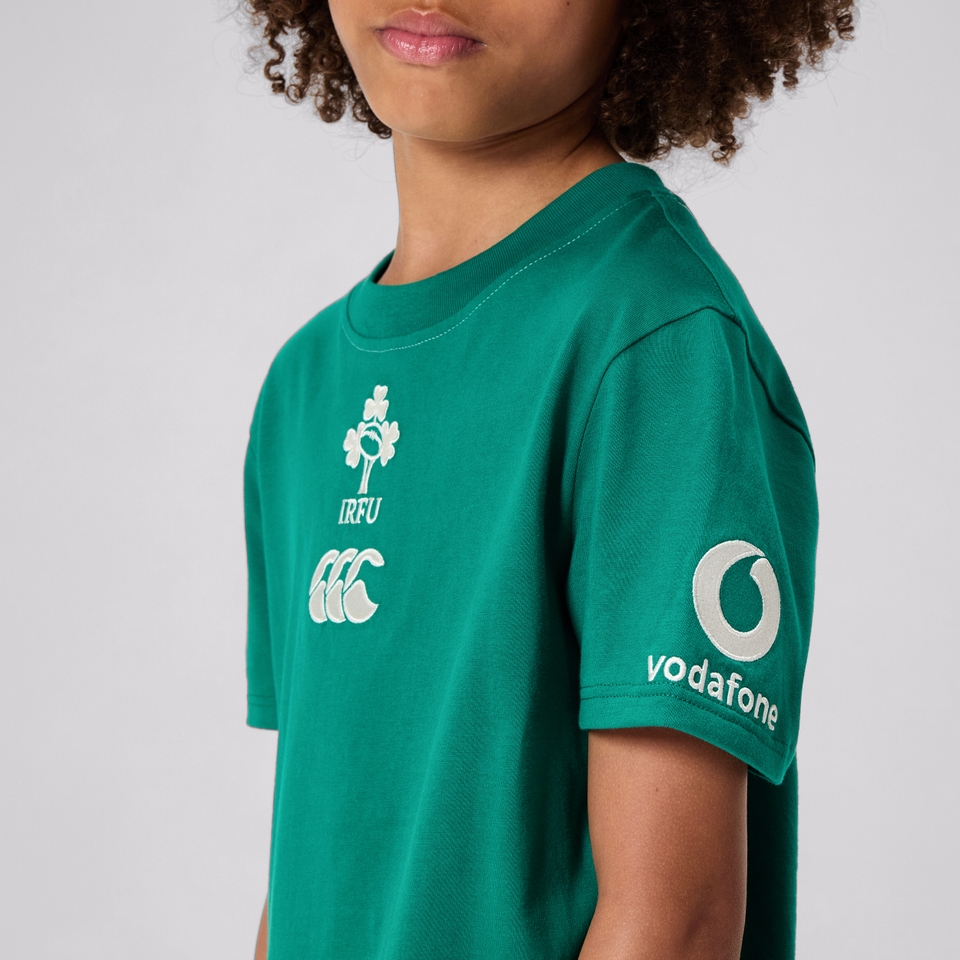 JUNIOR UNISEX IRELAND COTTON T-SHIRT GREEN/WHITE