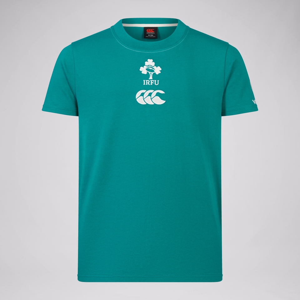 JUNIOR UNISEX IRELAND COTTON T-SHIRT GREEN/WHITE
