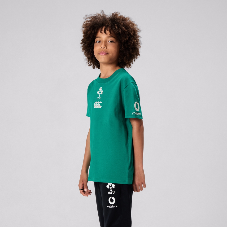 JUNIOR UNISEX IRELAND COTTON T-SHIRT GREEN/WHITE